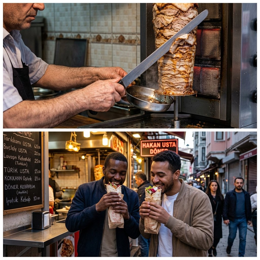 Gaziantep Antakya döner yaprak et porsiyon